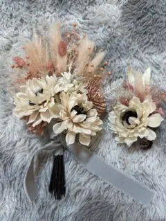 ドライフラワー　ブーケ　ブートニア　セット売り