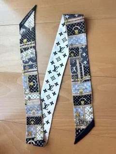 ヴィトン☆バンドー モノグラム ニューデニム スカーフ LV柄 ストール