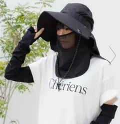 【UV/撥水】ネックフェイスカバー付きハット　ラコレ