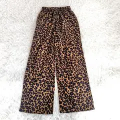 【エーケイエムケイナイス】 レオパード柄 パンツ ポケット ゴムウエスト