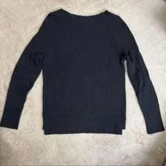 【PLST】プラステ　リブ編み　ニットセーター　黒　Ｓ