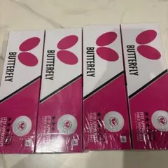 신품 미개봉 Butterfly 卓球スリースターボールA40+ 4ダース