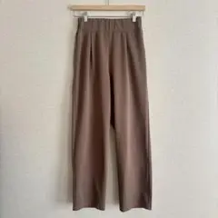 ルティーク テーパード ワイド タックパンツ Ｍ ウエストゴム ストレート 秋