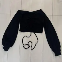 Dazy ブラック クロップドトップス M