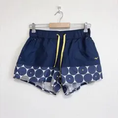 ミズノ ランニングショートパンツ レディース XL 紺 ドット柄　撥水加工のサムネイル