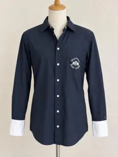 TOMMY HILFIGER トミーヒルフィガー シャツ XS ネイビー 長袖