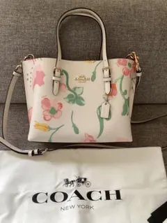 コーチ　2way トートバッグ ショルダーバッグ　花柄 2回使用のみ