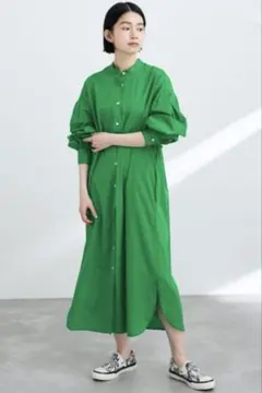 ロングシャツワンピース