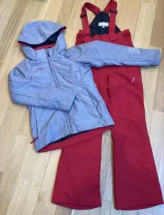 【着用1回のみ】Phenix スキーウェア140 グレー/ディープピンク 女の子