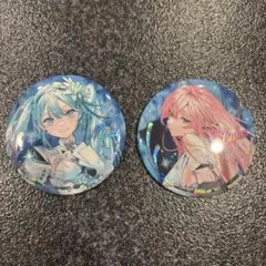 初音ミク・巡音ルカ ミクculture39 大きめホログラム缶バッジ