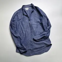【美品】ジャンネット 長袖 シャンブレー デニムシャツ SLIM FITのサムネイル