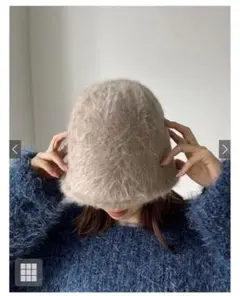 GRL ファーバケットハット グレージュ［dd322］