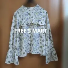 FREE'S MART花柄フリル付き長袖ブラウスmystic　KBF ジーユー