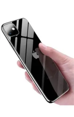 iPhone 11 用 ケースガラス 背面クリア 薄型 透明 強化ガラスケース