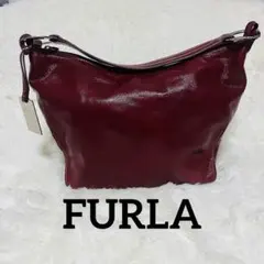 FURLA フルラ レザー バッグ 肩掛け可 ボルドー エレガント 大容量