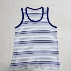 【vintage】メンズ　マルチボーダータンクトップ　M相当　こなれ感　ゆるダボのサムネイル