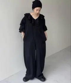 最終値下げ wee9s マルチウェイブフリルオールインワン ブラック 試着のみ