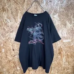シェリーズ イルカ Tシャツ クルーネック 半袖 XL 黒 青 綿 普段着 