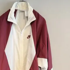 【まさき様専用】 希少 NIKE ナイロンジャケット 90s 白タグ 刺繍ロゴ