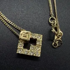 【美品】ジバンシー ヴィンテージ ネックレス Gロゴ ゴールド 54