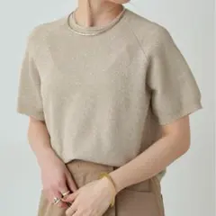 【未使用品】omekashi オメカシ　ゴールドラメニット　レディース　半袖のサムネイル