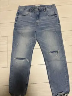 ZARA ダメージ加工ストレッチデニム
