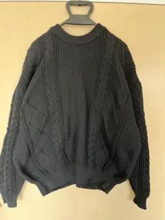 11月末まで限定値下げ！新品！PLESIC ケーブルニット セーター 黒