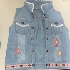 mezzo piano 刺繍デニムジャケット 130