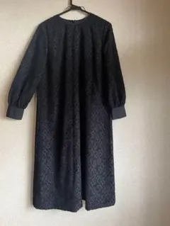 ✨美品✨BEARDSLEY 22AWリブニットコンビジャカードワンピース 黒