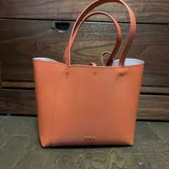 FURLA フルラ 本革 牛革カウレザー 取り外しポーチ トートバッグ 赤 