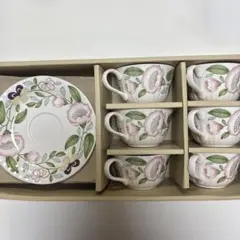 Noritake 花柄ティーカップセット 6組
