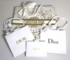 Dior ショップ袋セット ホワイト ゴールド