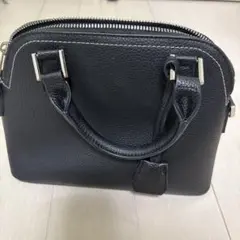 ブラックレザー ハンドバッグ ショルダーバッグ