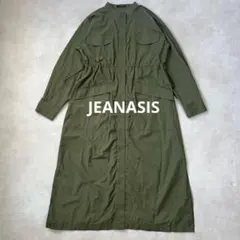 ジーナシス JEANASIS ミリタリーポケットシャツワンピース フリー カーキ