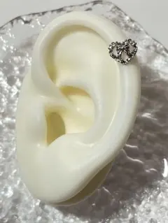 リボンハート　ボディピアス　軟骨ピアス　14G/16G/18G