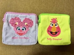 セサミストリート　もこもこポーチ3 アビー　テリーモンスター
