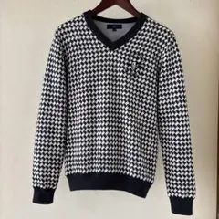 Callaway Vネックセーター 　千鳥柄