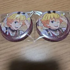 鬼滅の刃　2026 干支　午年　箔押し缶バッジ　我妻善逸