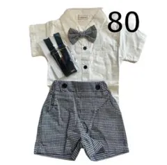 男の子　ベビーフォーマル　セットアップ　赤ちゃん　ベビー　80 半袖　夏服