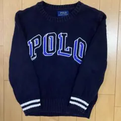 ポロ ラルフローレン 長袖 ニット セーター 120cm ロゴ 良品