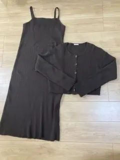 GU マルチウェイリブニットワンピース Ｌ