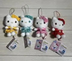 ハローキティ❤️レトロワンピースちょいデカマスコット　コンプセット　キティ