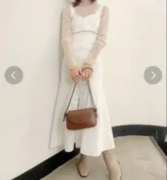 ダズリン ハートネックステッチレイヤードワンピース ジャンスカ