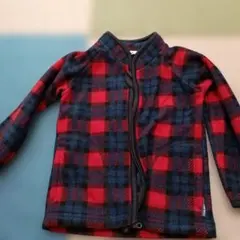 Simple free 赤と青のチェックアウター 95cm