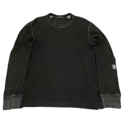 【極美品❗️】STONE 　スウェット　トレーナー　黒　ブラック 人気❗️】stone islandスウェットトレーナーブラック裏起毛XXL