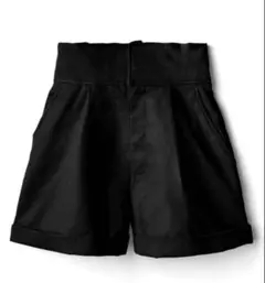 ブラック ハイウエスト ショートパンツ レザー　grl
