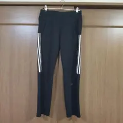 adidas アディダス 黒ジャージ パンツ Mサイズ