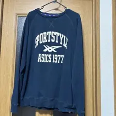 ASICS スポーツスタイル トレーナー ネイビー