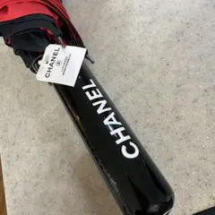 未使用品 CHANEL ブラック 折りたたみ傘 文字とココマークシルバー色