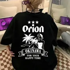 Orion オリオンビール 半袖Tシャツ ブラック